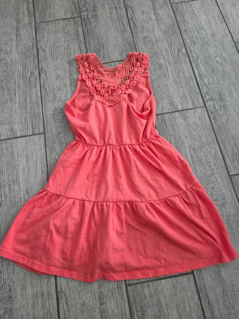 Roxy Girl Coral Crochet Lace Sleeveless Dress Size 6/XS